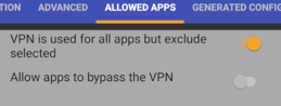OpenVPN exlude
settings
